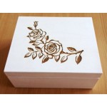 Krabička na čaj - 4 - priehradky   - ruže